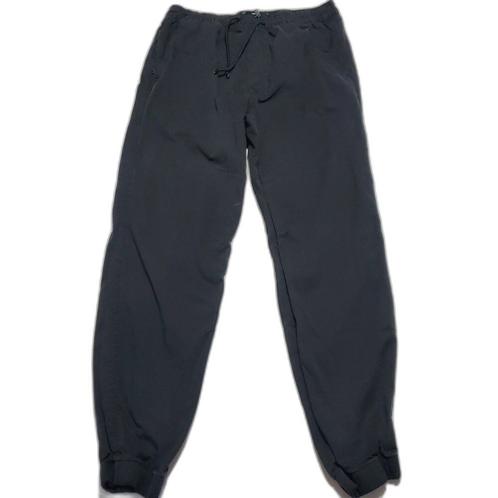 Hollister Epic Flex Jogger Pants Mens Medium Black Drawstring Stretch Pants